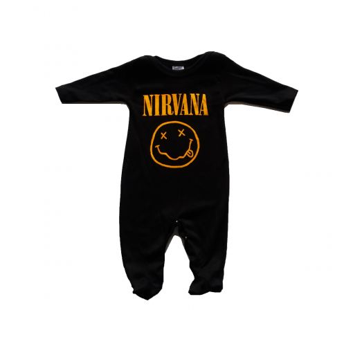 Enterizo para bebe con diseño de Nirvana. Tallas de 3 a 12 meses